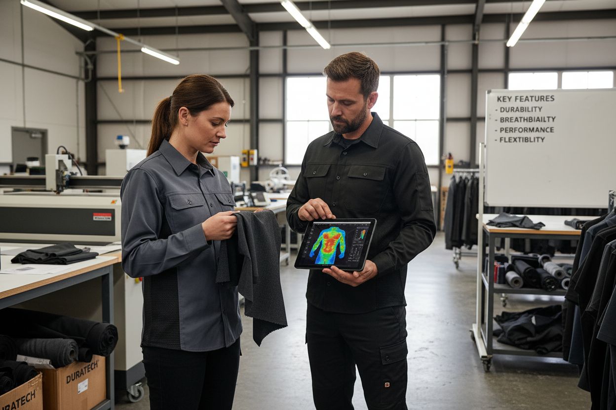 work shirt features durability