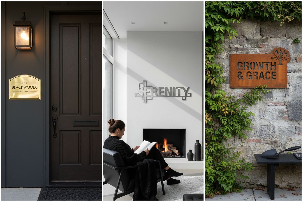 metal sign materials display