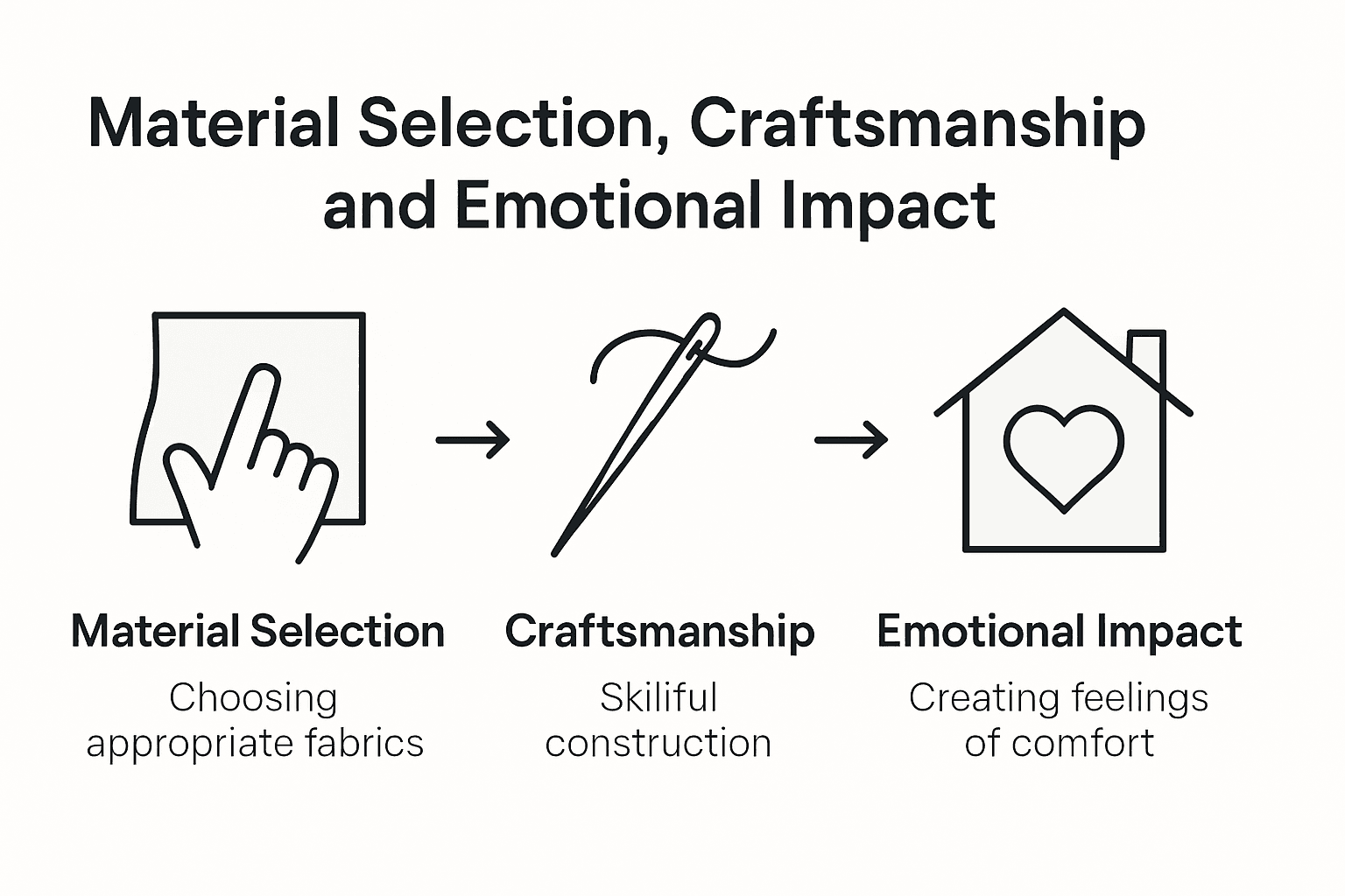 Infographic showing custom decor quality stages