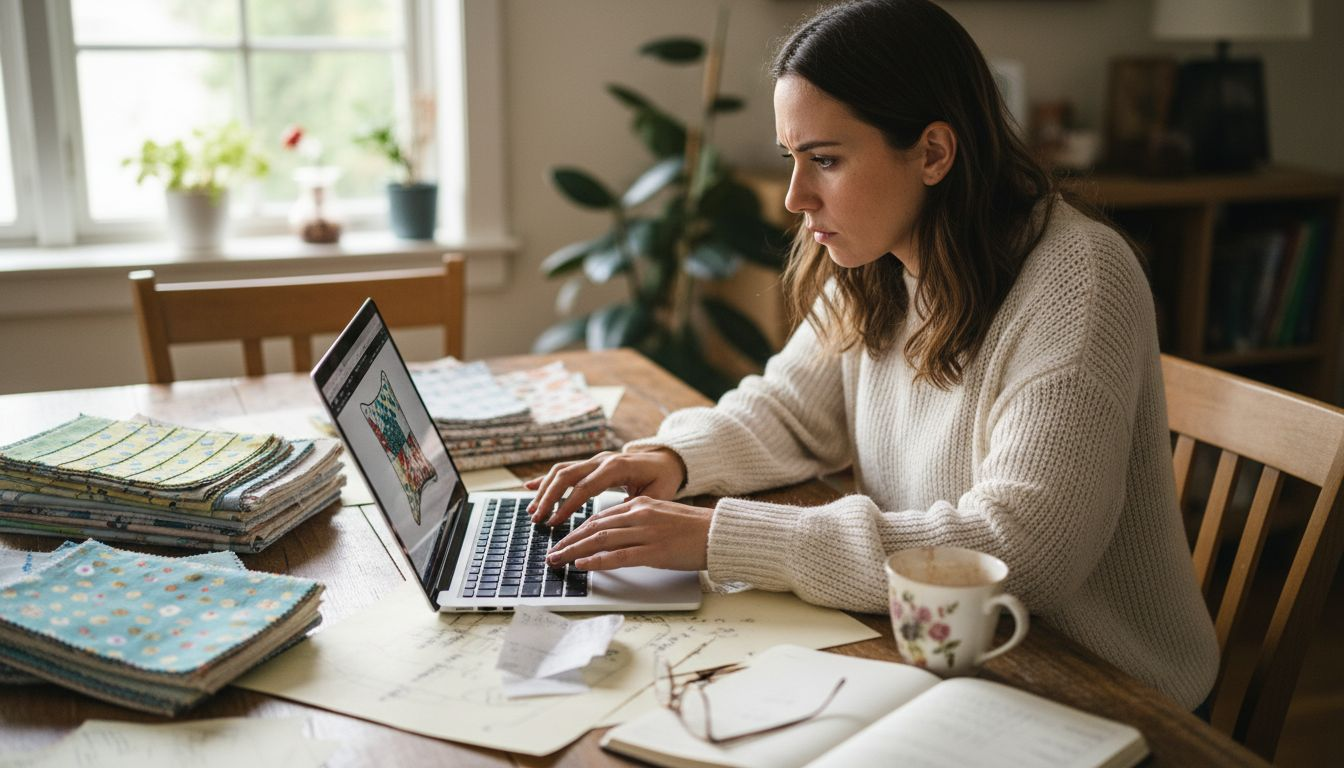 Reviewing digital mockup for home decor