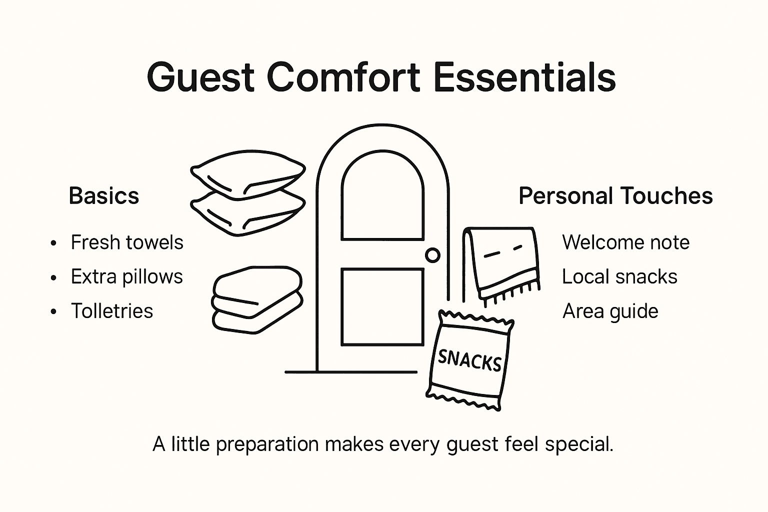 Infographic of guest comfort essentials at home