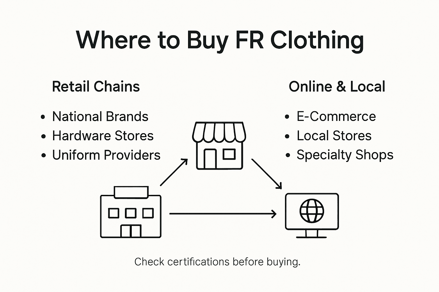 Infographic showing FR clothing shopping overview