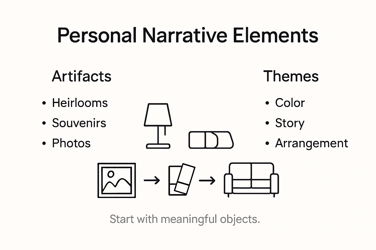Infographic showing personal narrative elements
