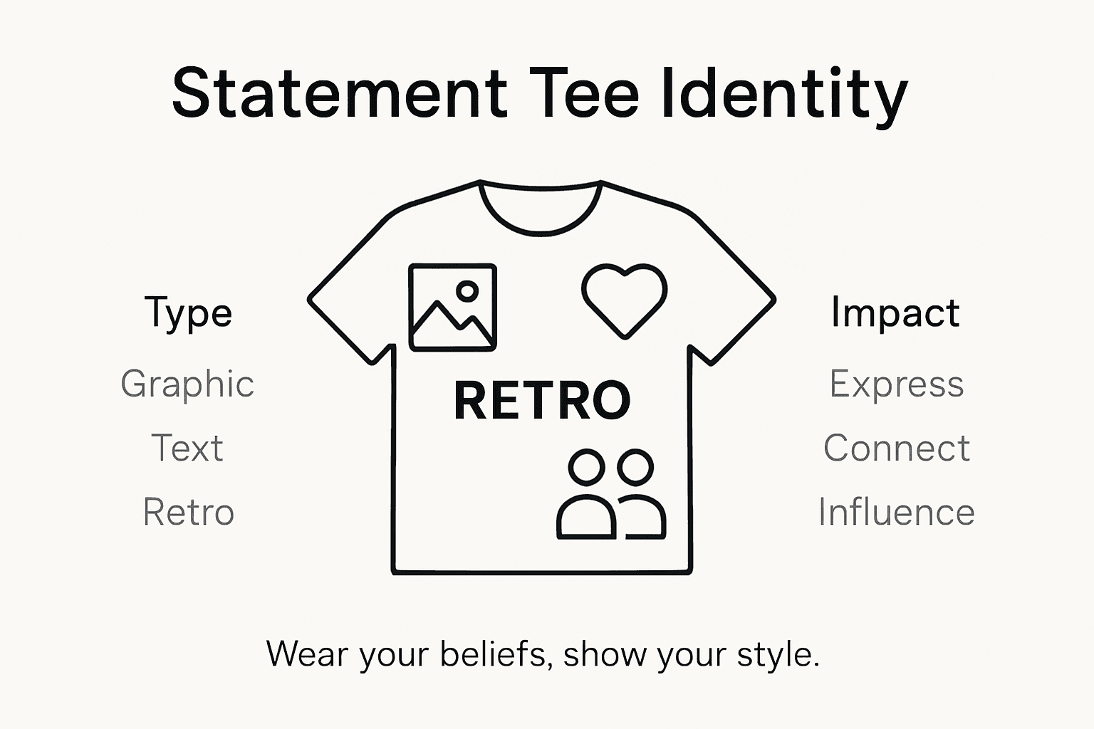 Infographic shows statement tee identity and impact