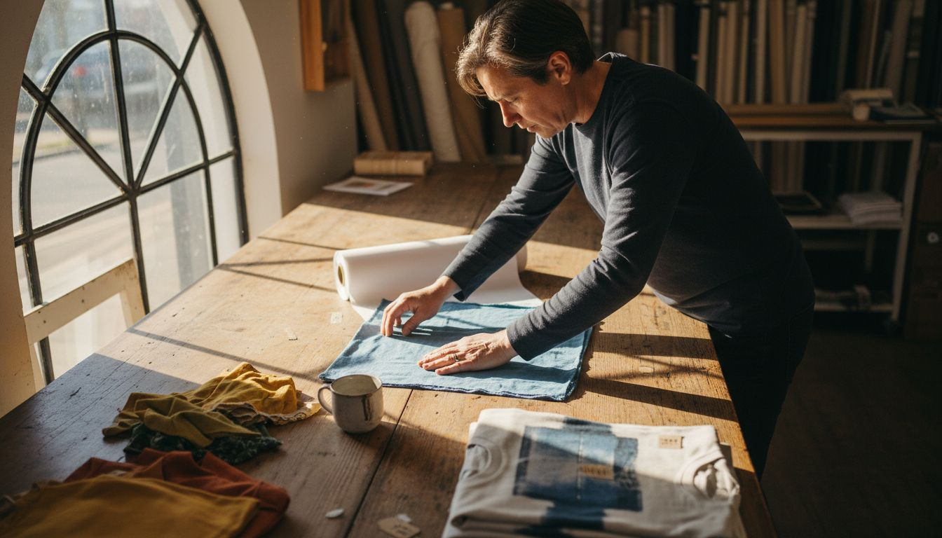 Choosing retro tee fabric samples