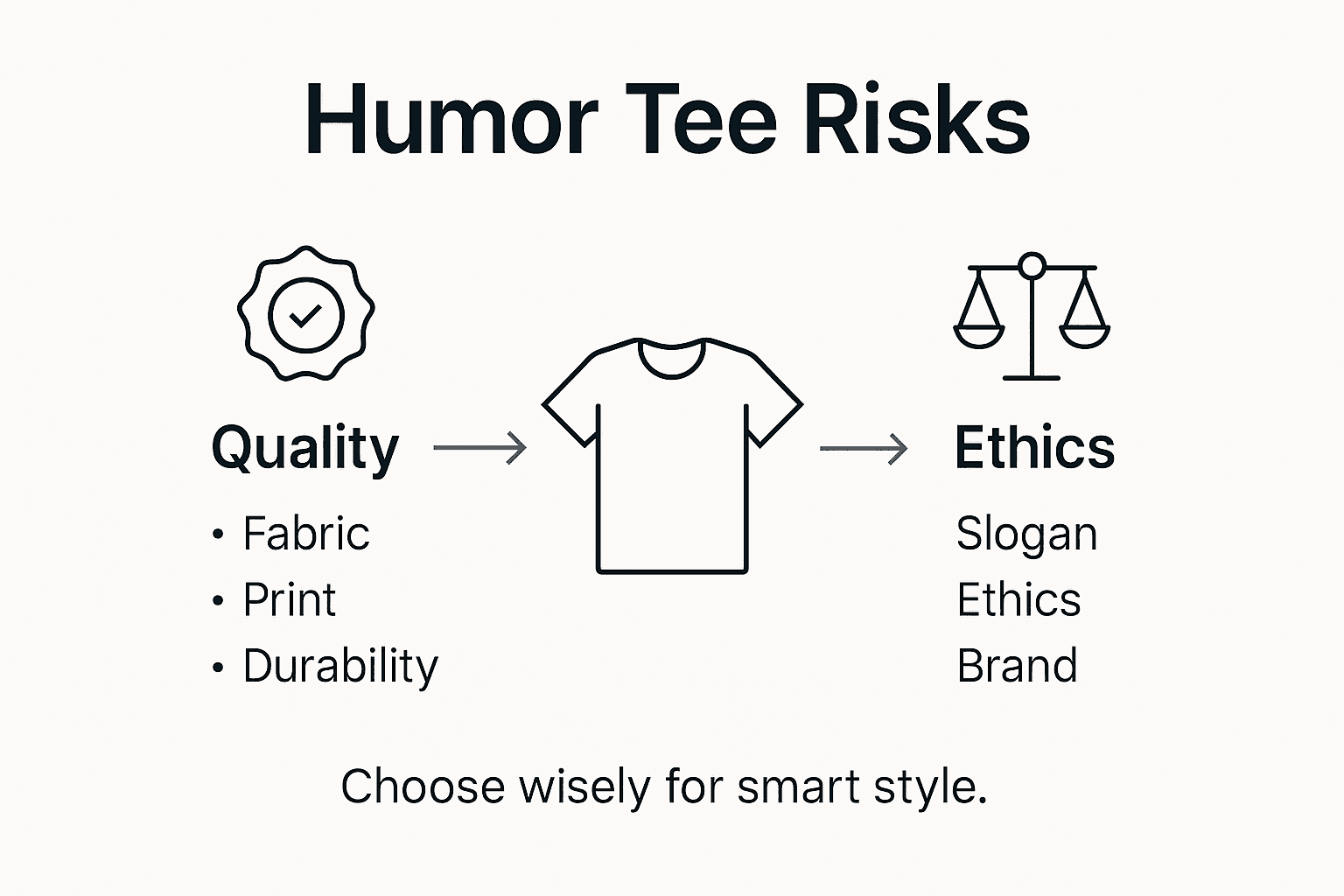 Infographic showing humor tee risks overview