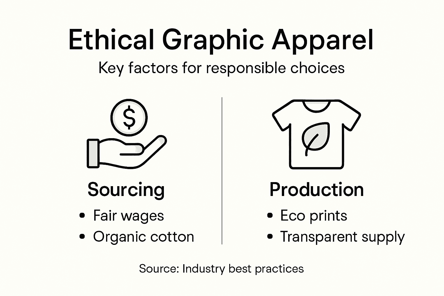 Infographic ethical graphic apparel best practices