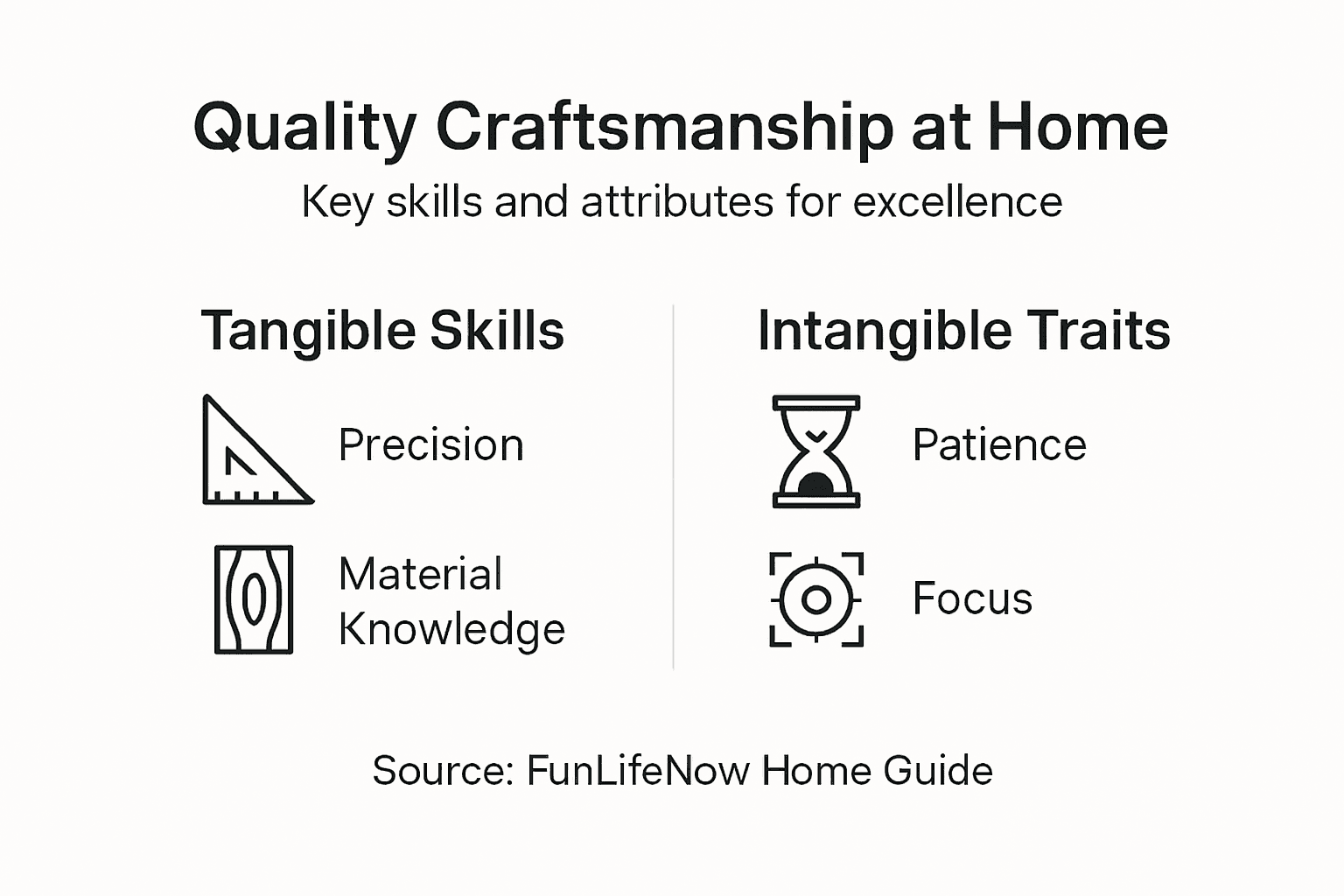 Infographic highlighting quality craftsmanship skills