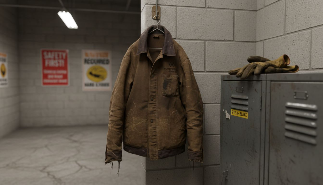 Close-up jacket stitching and features