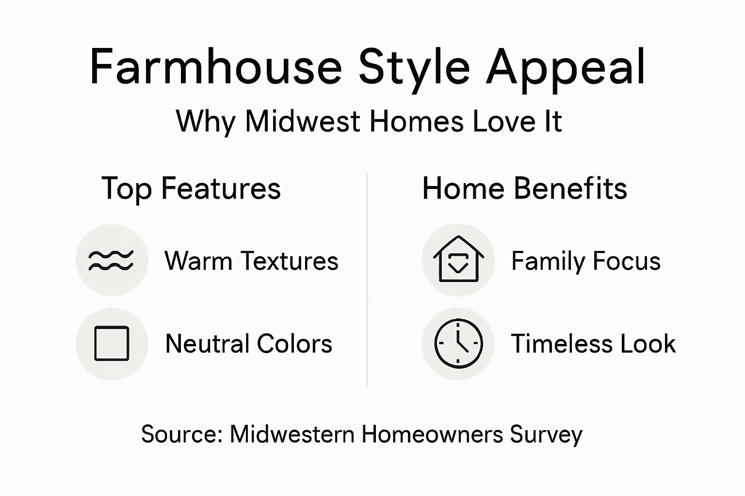 Infographic on Midwest farmhouse decor appeal