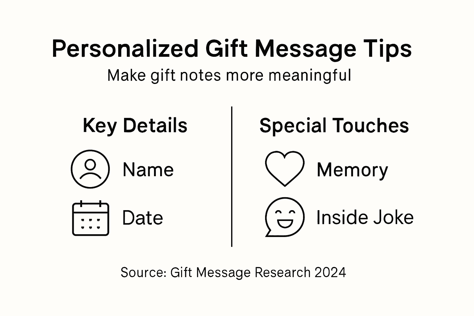 Infographic on personalizing meaningful gift messages