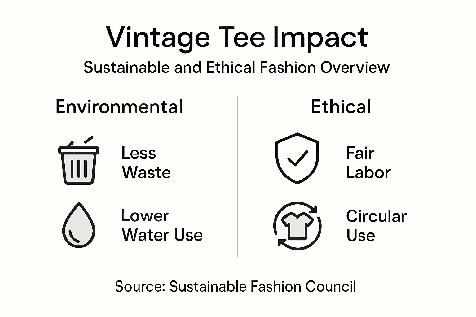 Infographic sustainability and ethics of vintage tees