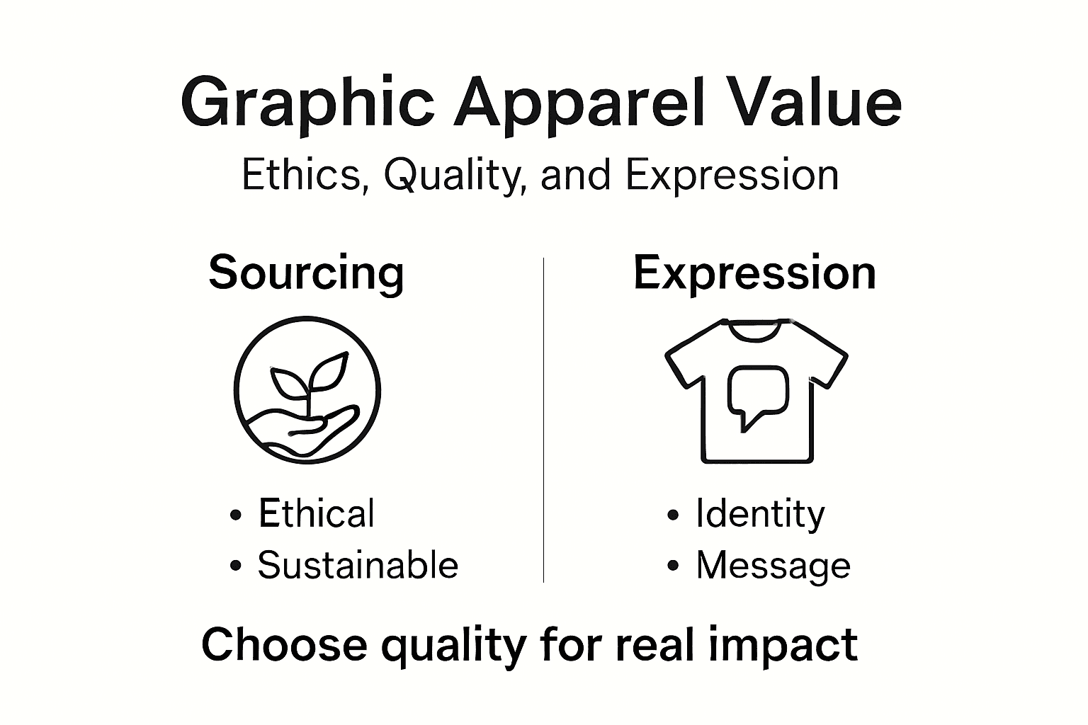 Infographic on ethics and messaging in apparel