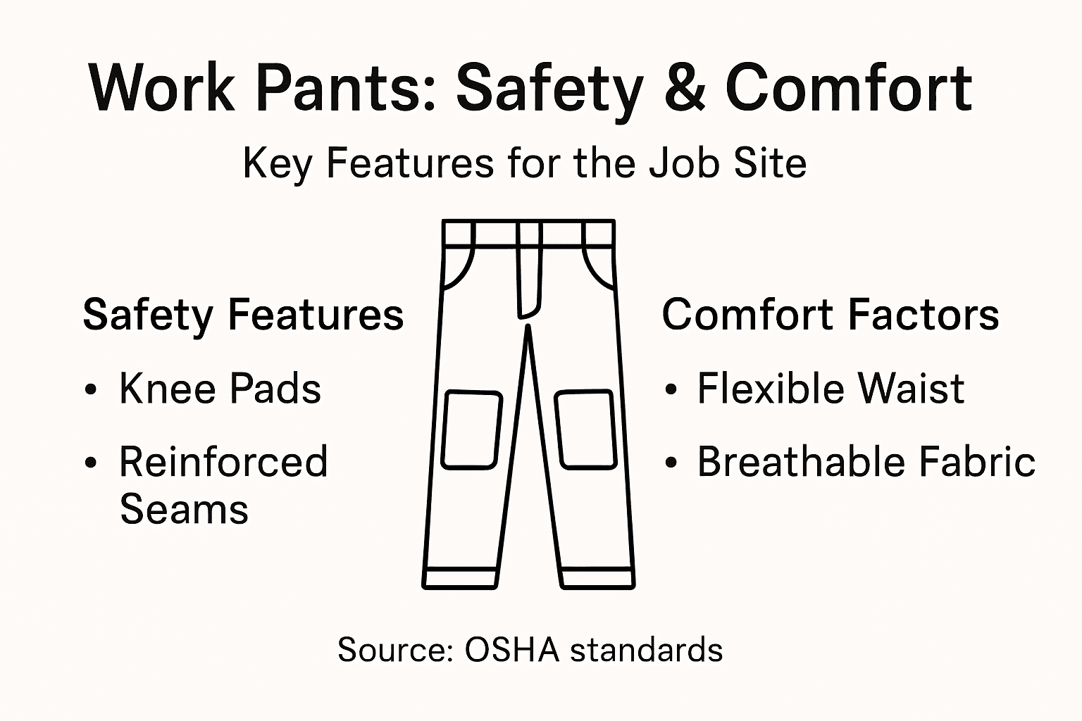 Infographic showing features for safety and comfort