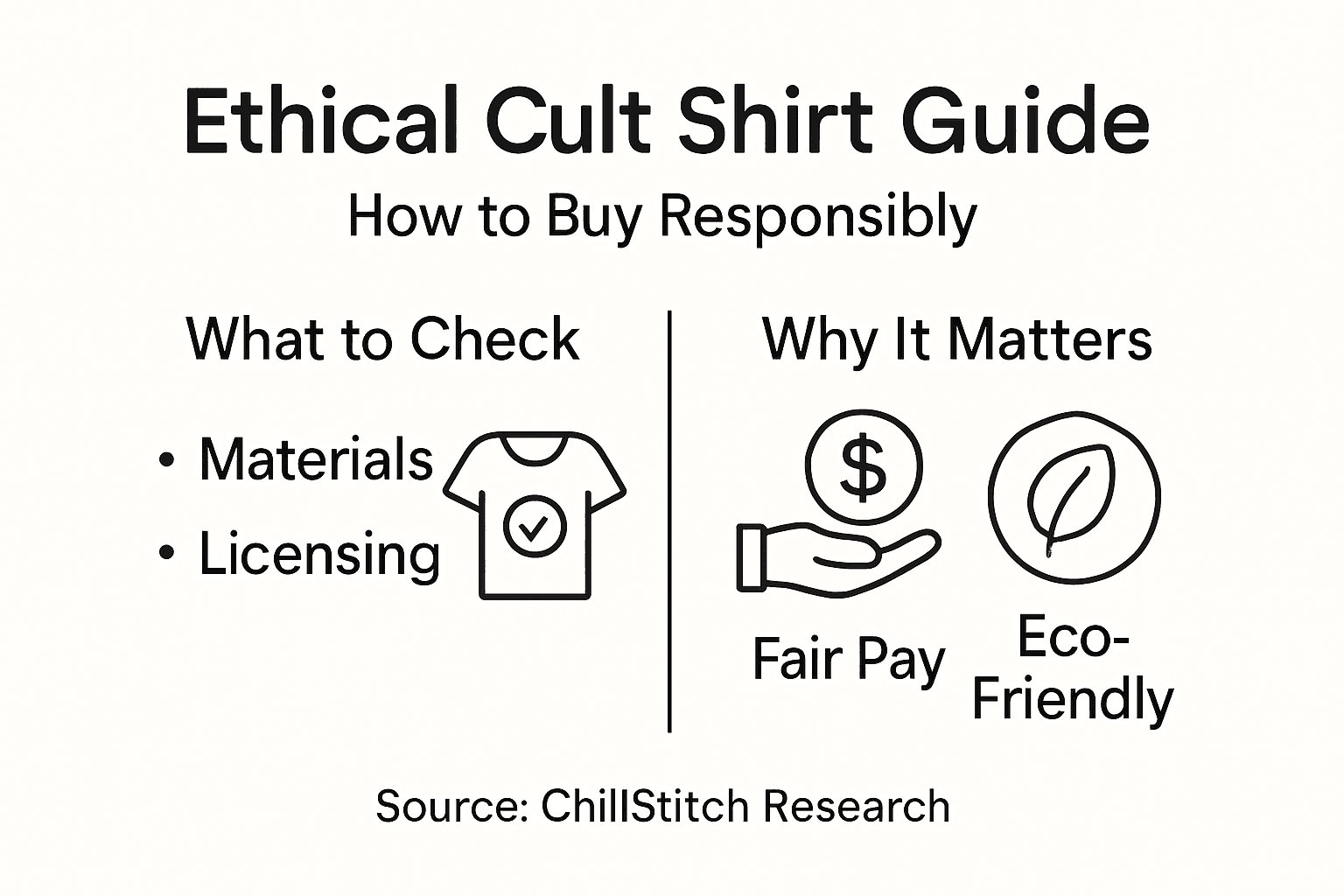 Infographic about ethical cult shirt buying