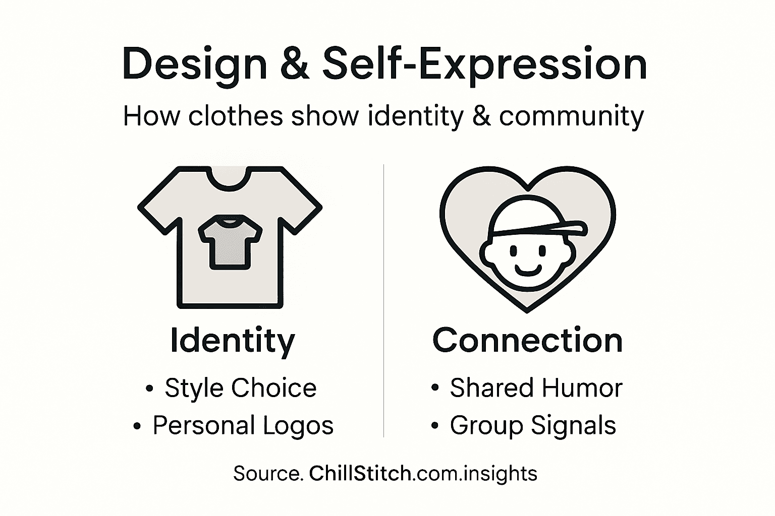 Infographic showing design and clothing community