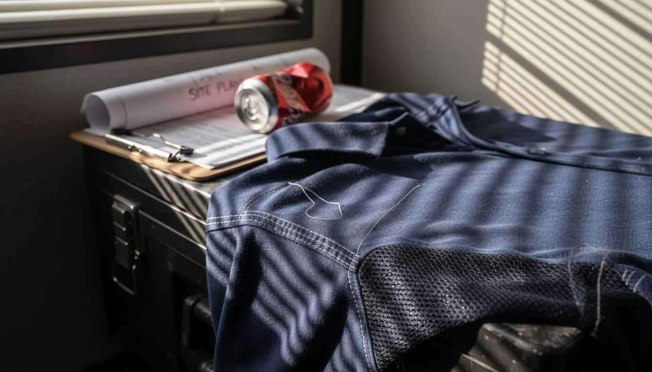 Closeup of polo shirt mesh details
