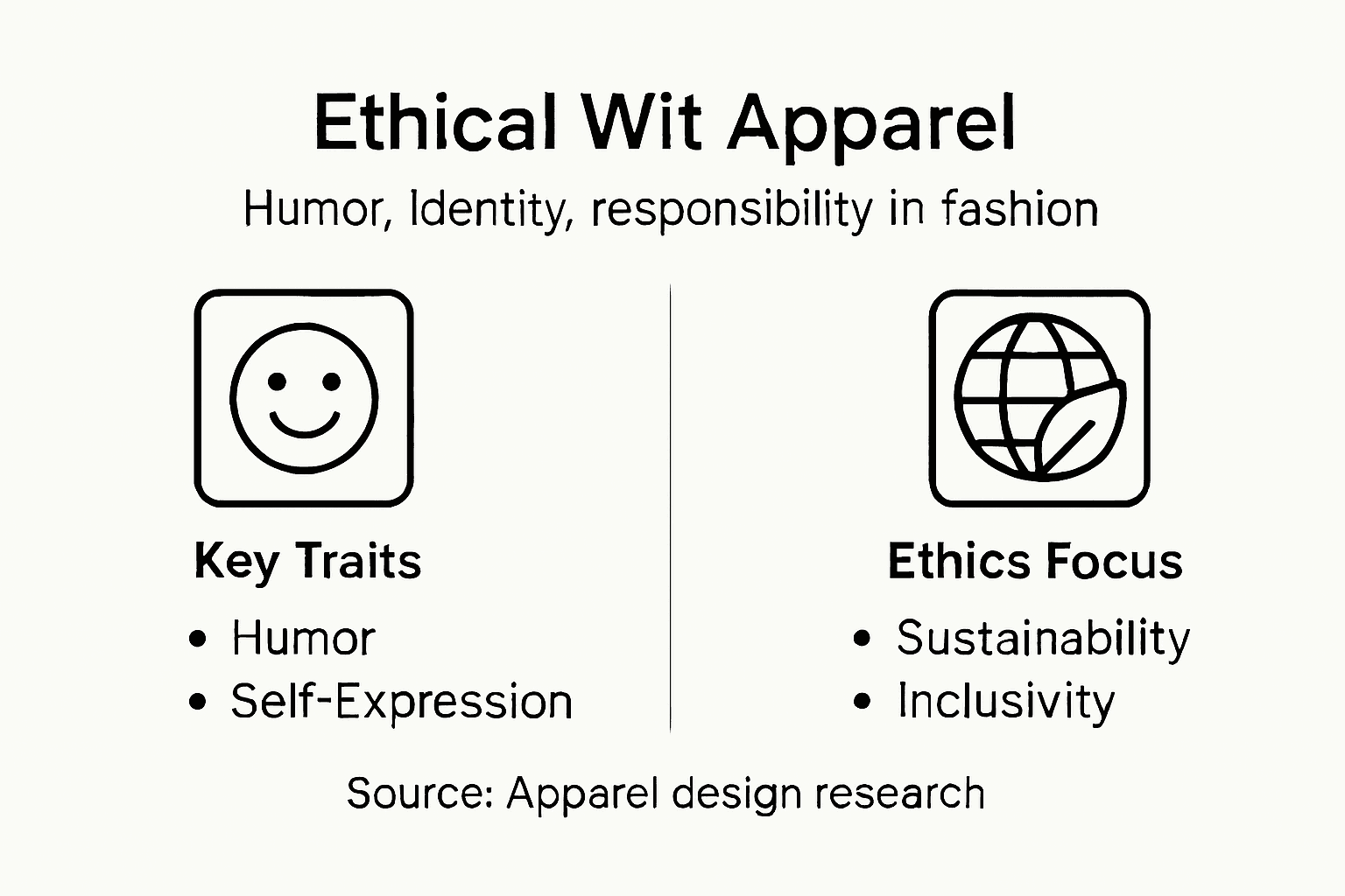 Infographic ethical wit apparel overview