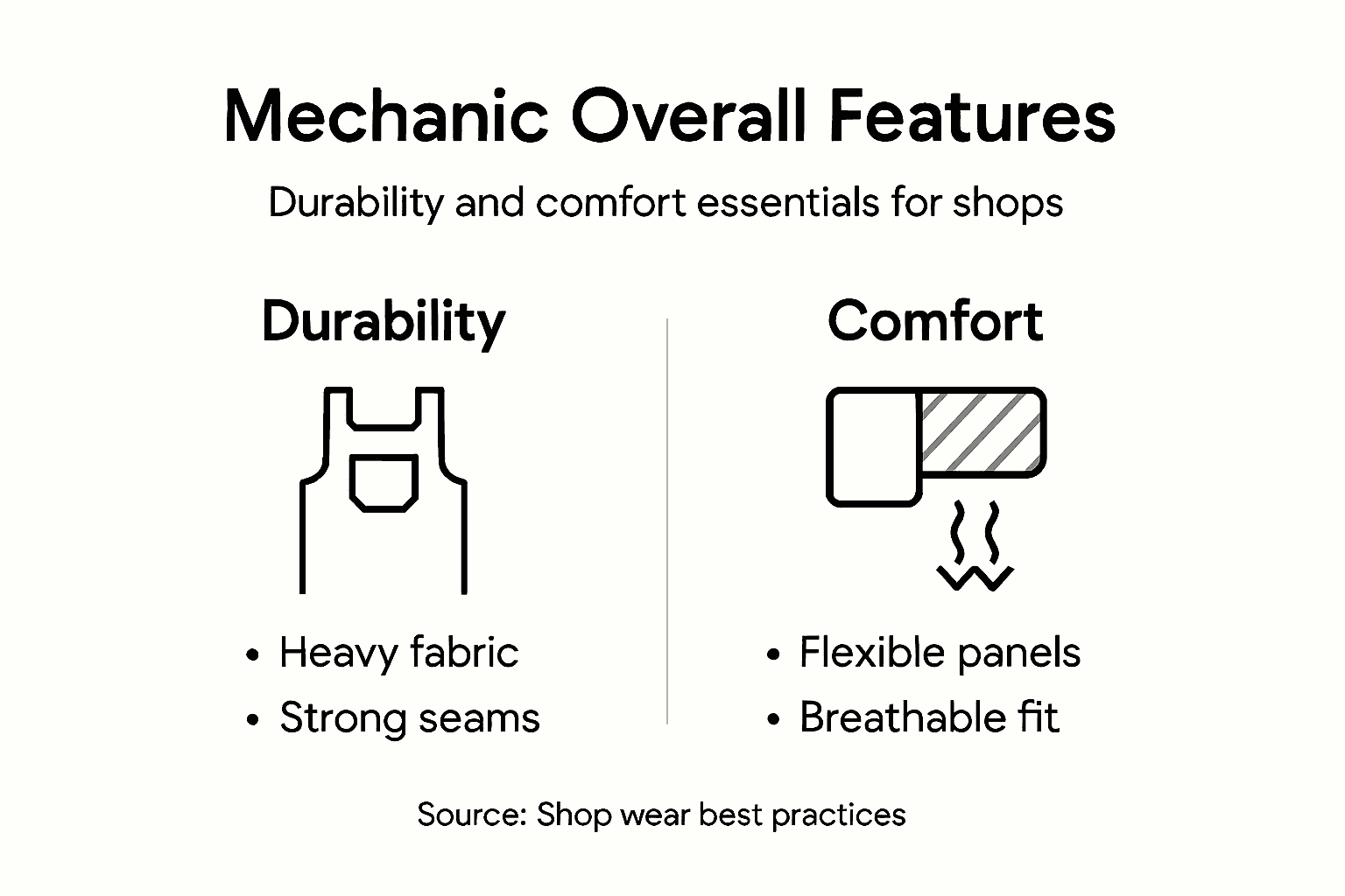 Infographic showing durability and comfort features