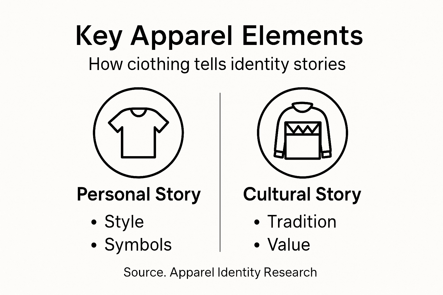 Infographic with apparel storytelling elements
