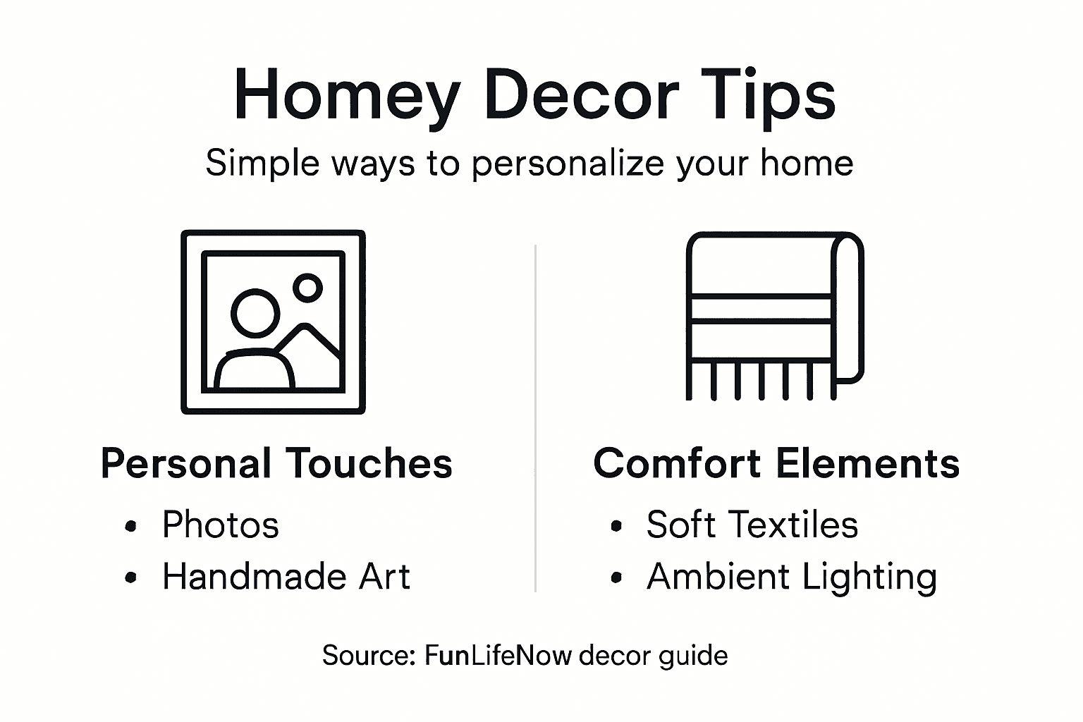 Infographic about tips for homey decor