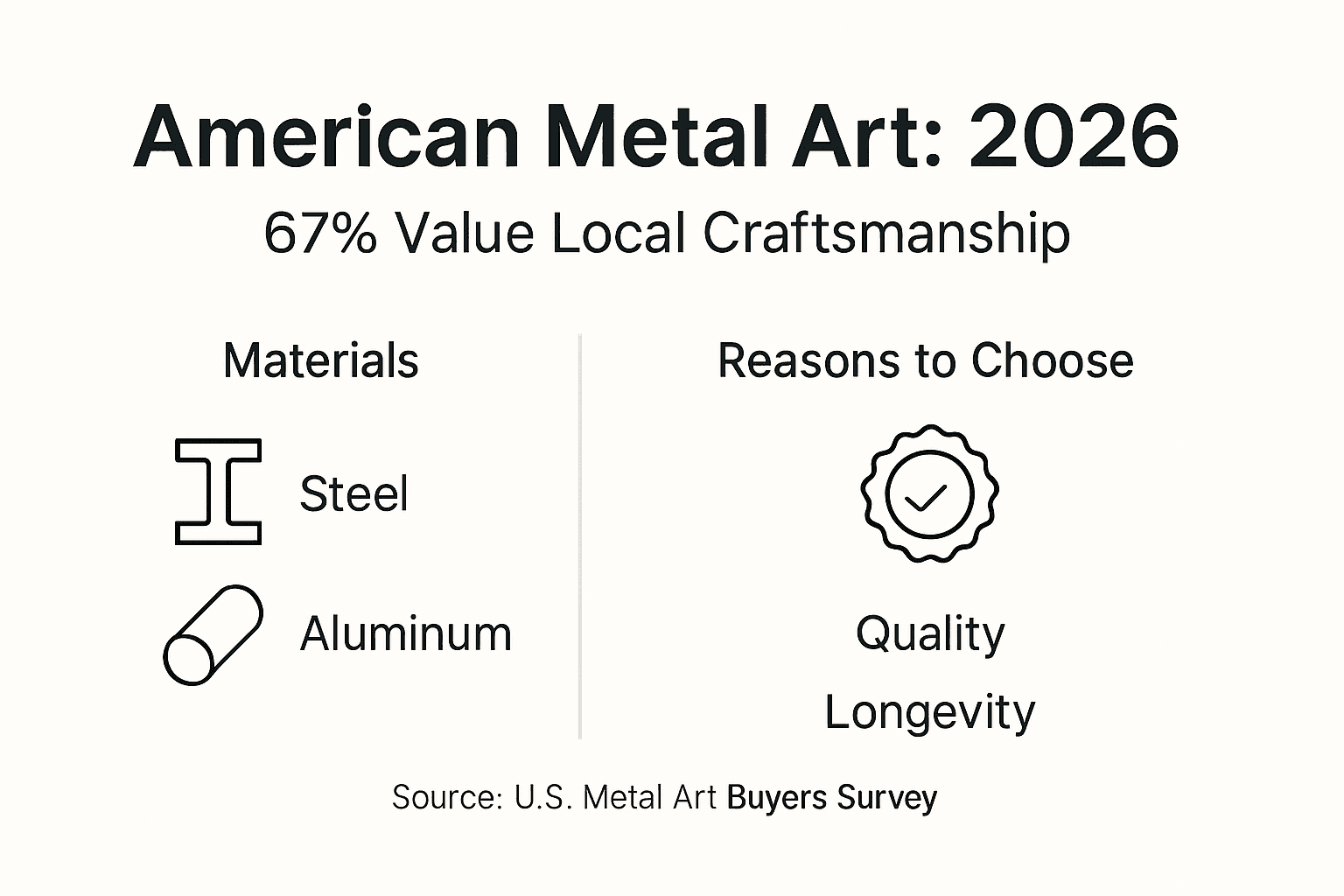 Infographic shows American metal art benefits