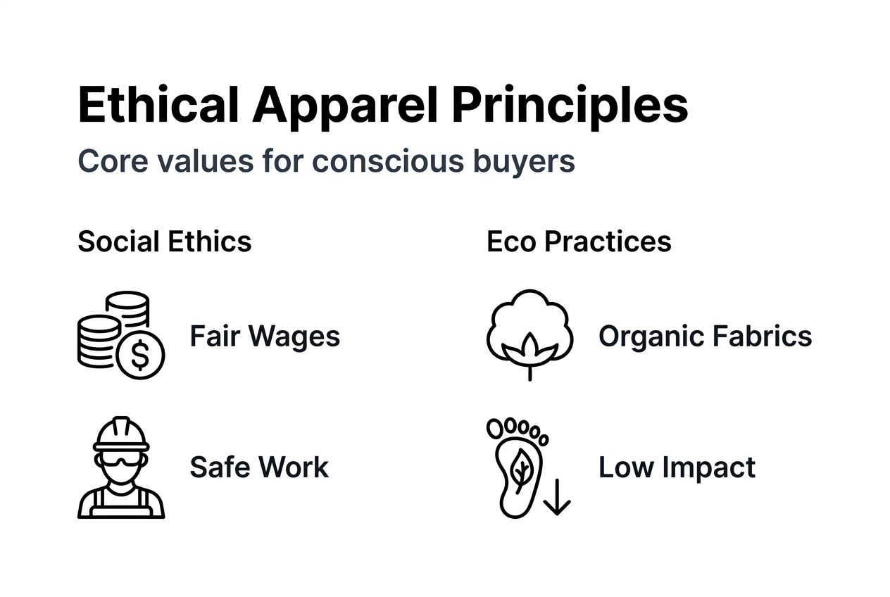 Infographic on ethical apparel principles