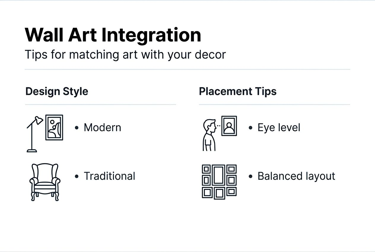 Infographic for integrating wall art into home decor