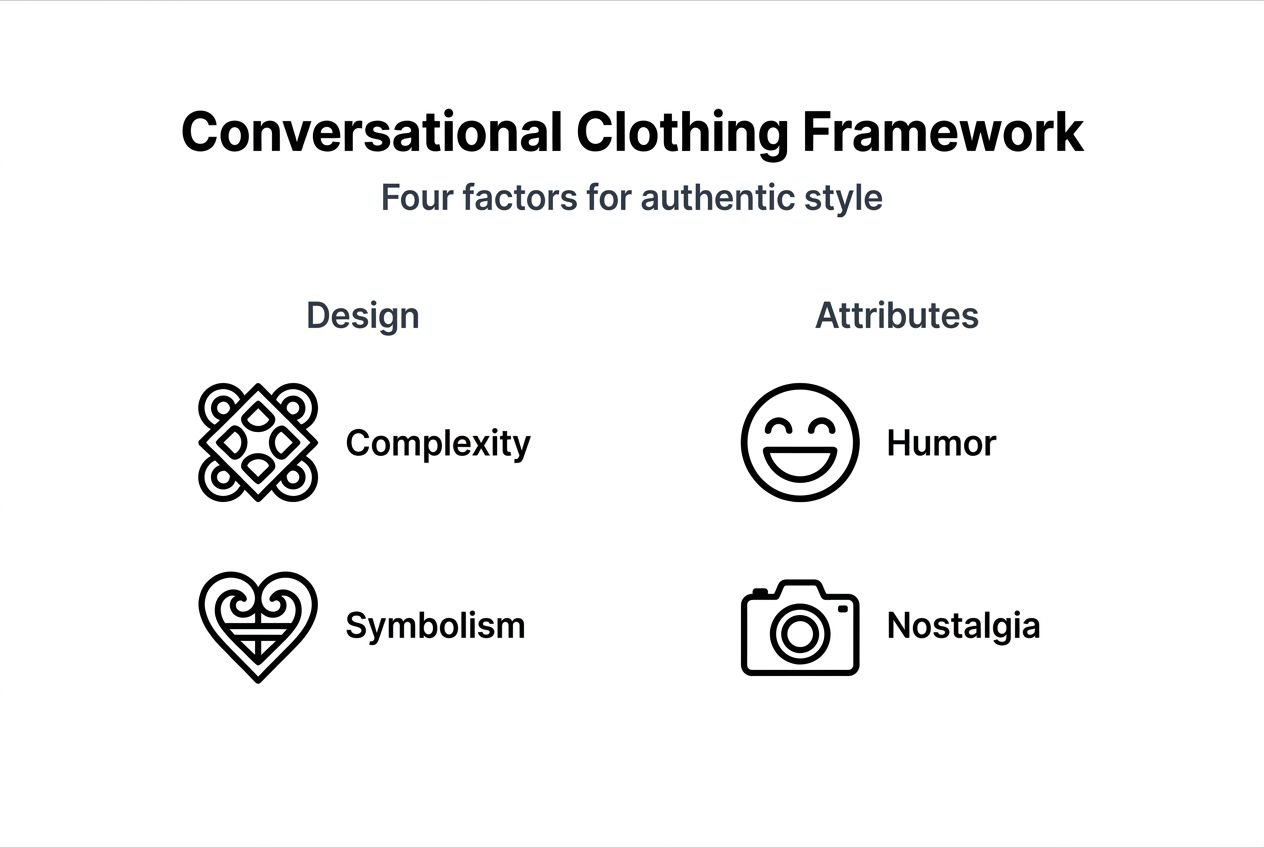 Infographic showing conversational clothing framework