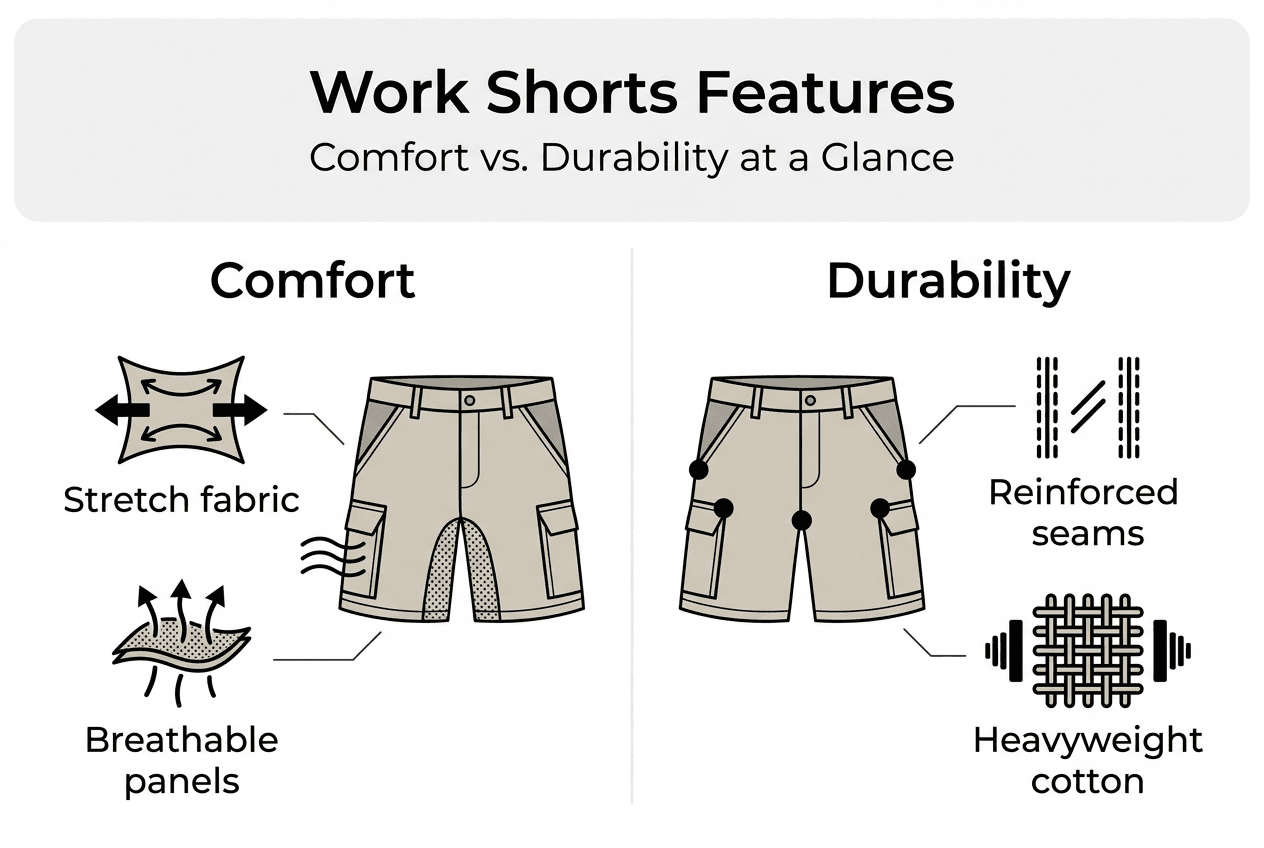 Infographic comparing comfort and durability features