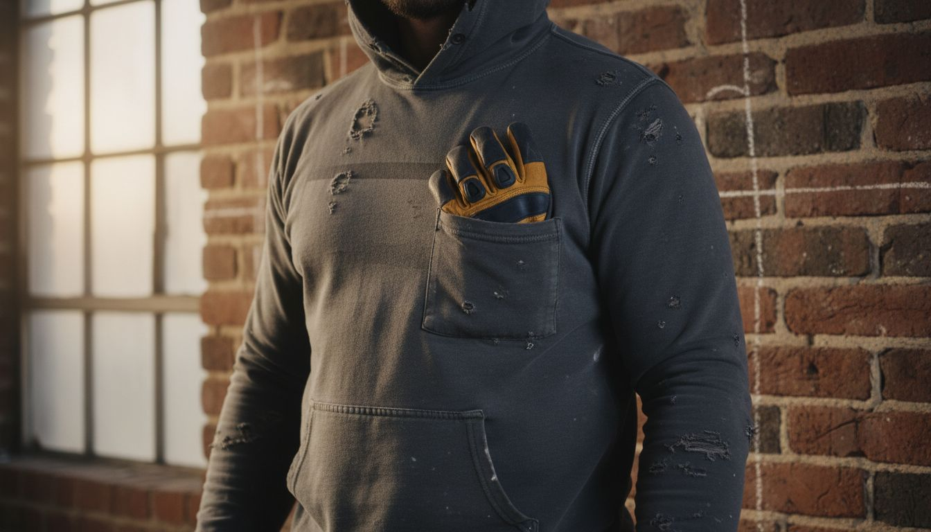 Close-up of durable UV work shirt details