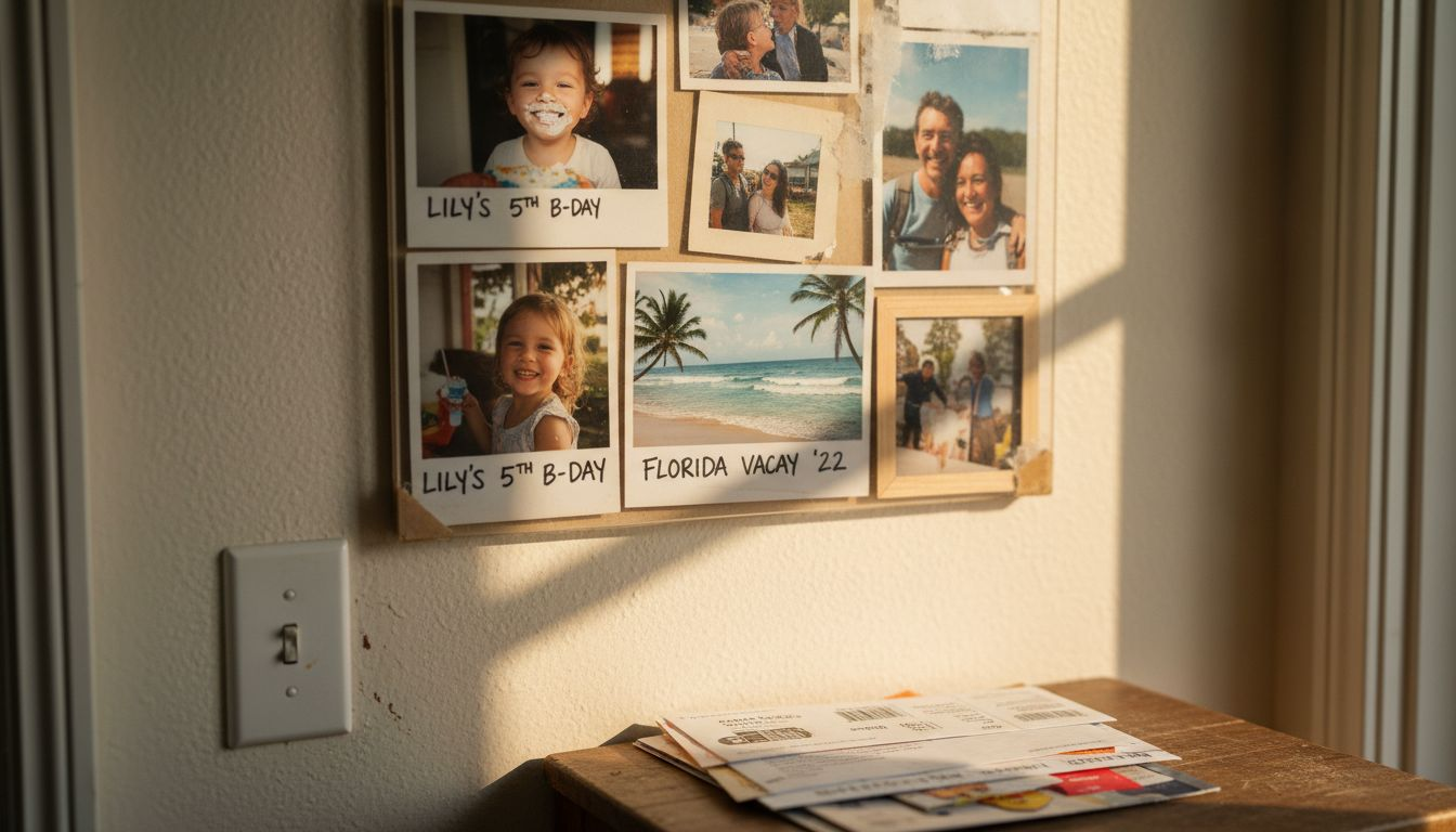 Shadowbox collage of family memories