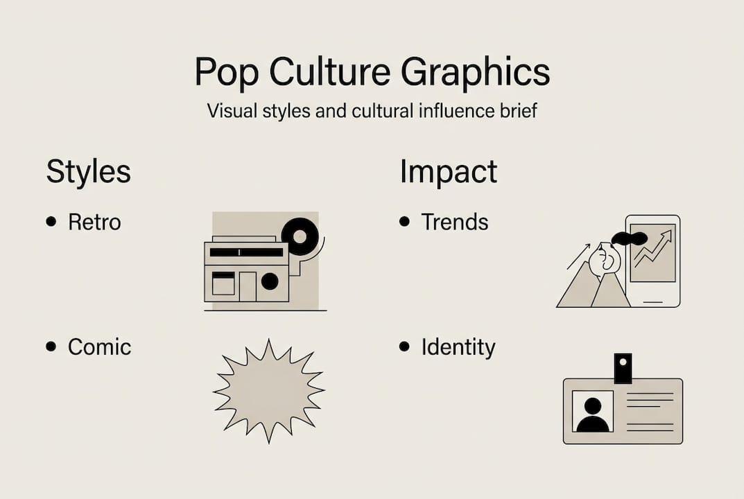 Infographic on pop culture graphics style impact