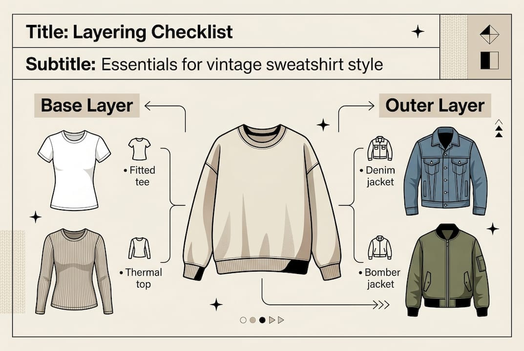 Infographic layering checklist for vintage style