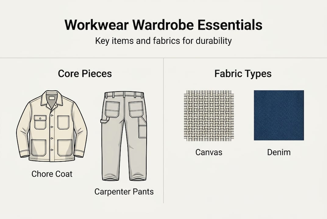 Infographic on workwear wardrobe essentials