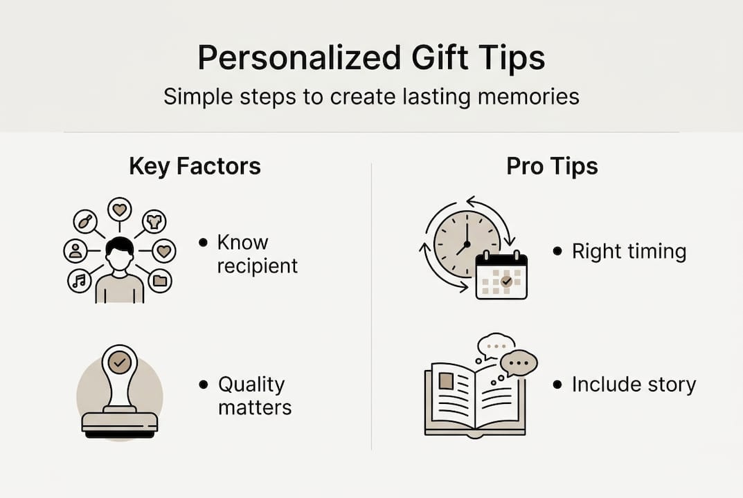 Infographic with personalized gift selection tips