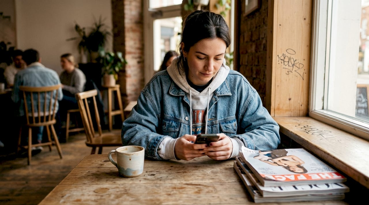 Woman layering streetwear influenced by culture