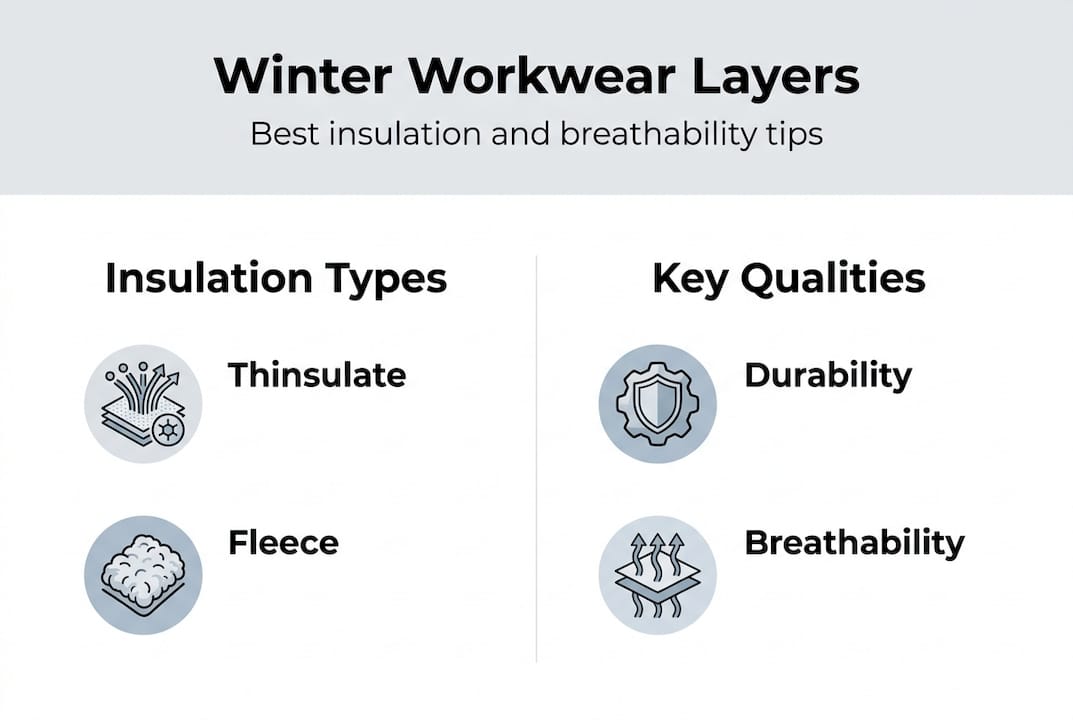 Infographic on workwear insulation and key qualities