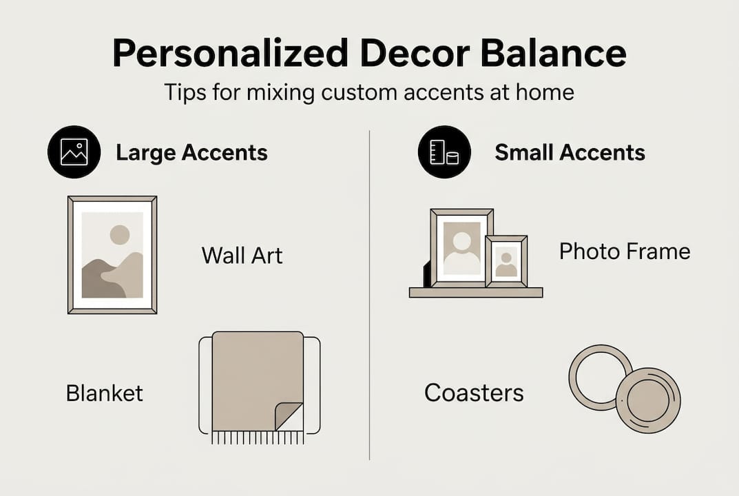 Infographic for balancing custom home accents