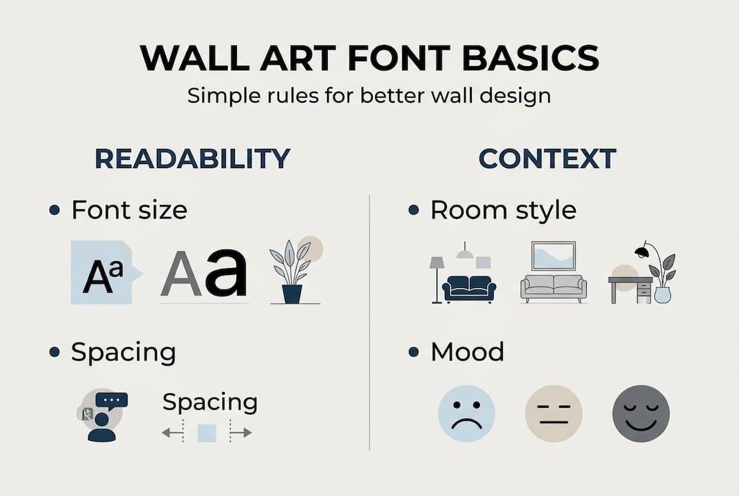 Infographic wall art font basics and tips