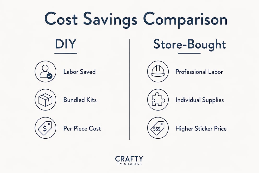 Infographic comparing DIY and store-bought costs