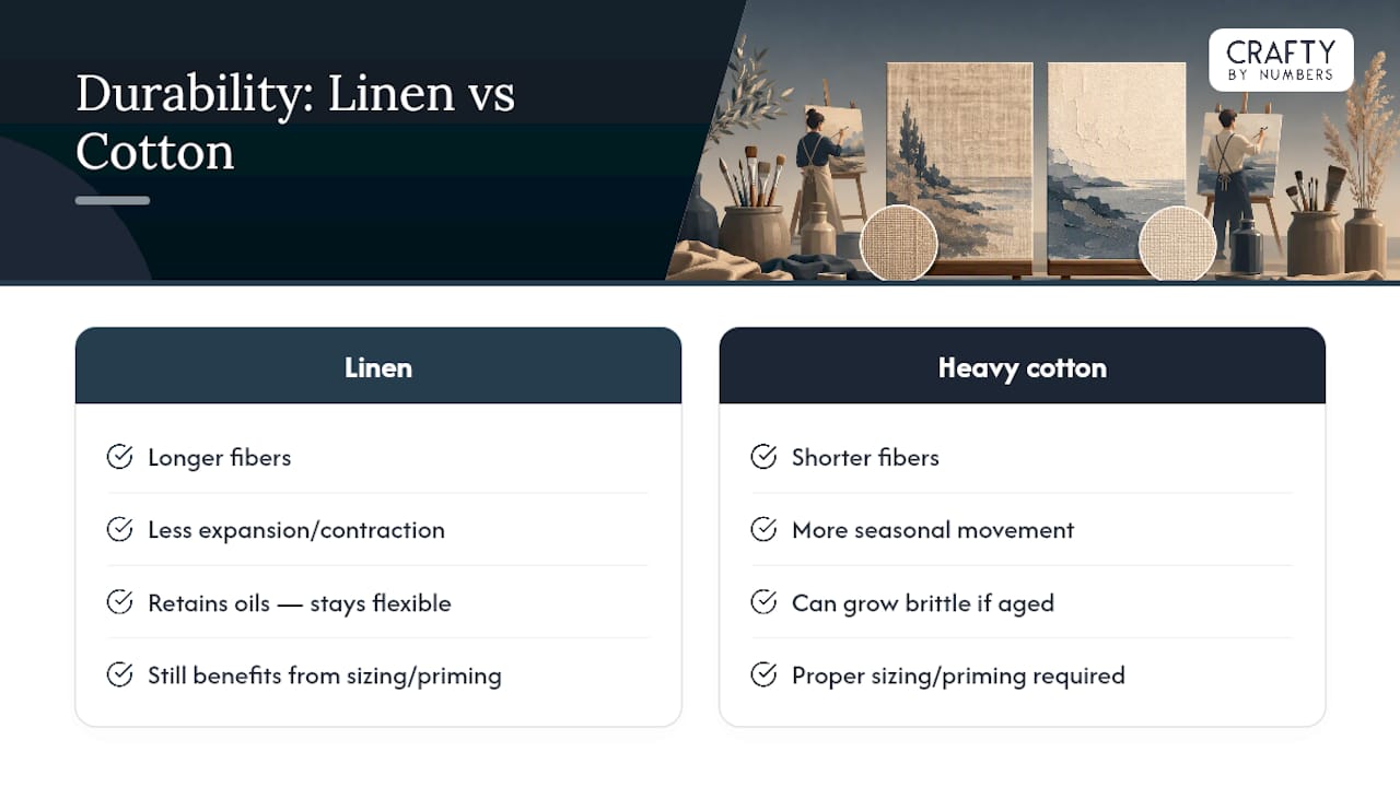 Linen and cotton canvas durability comparison