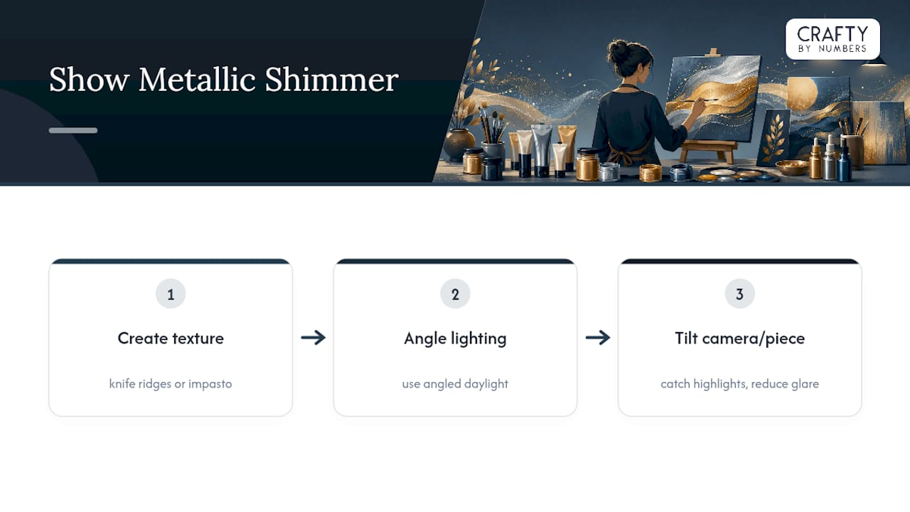 How texture and light reveal metallic shine