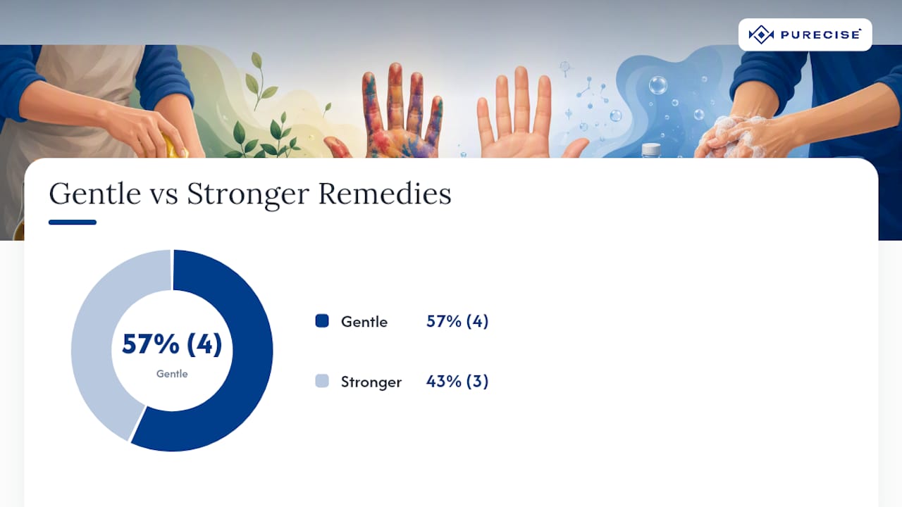 Chart ranking stain removal remedies by gentleness and effectiveness