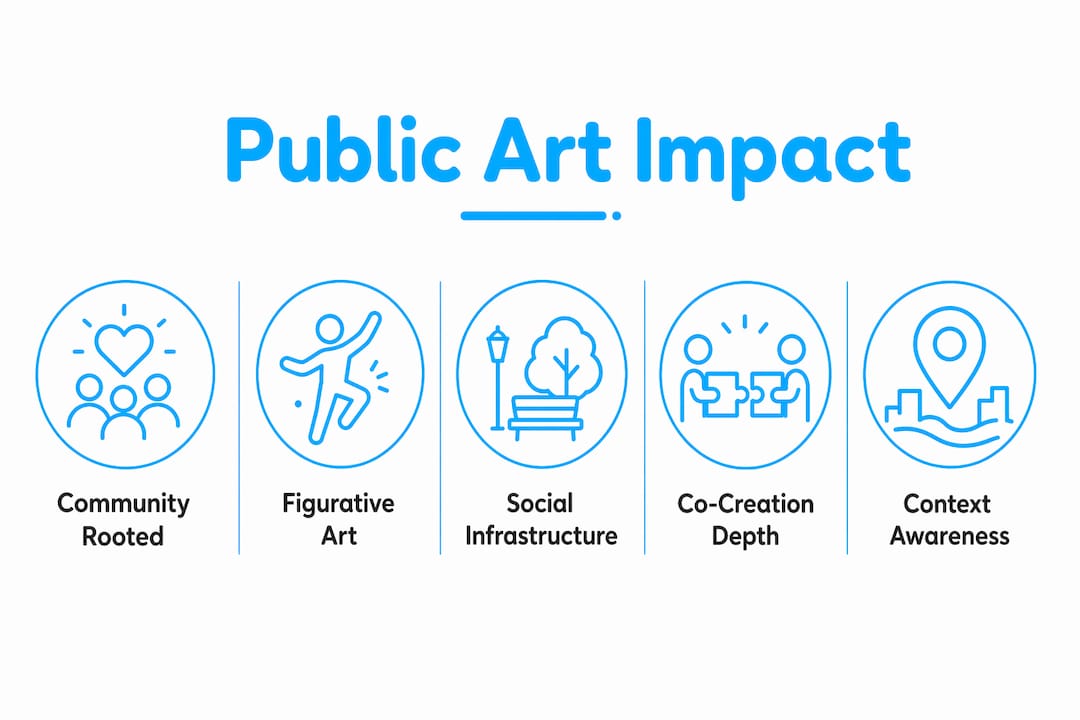 Infographic illustrating key factors in public art impact