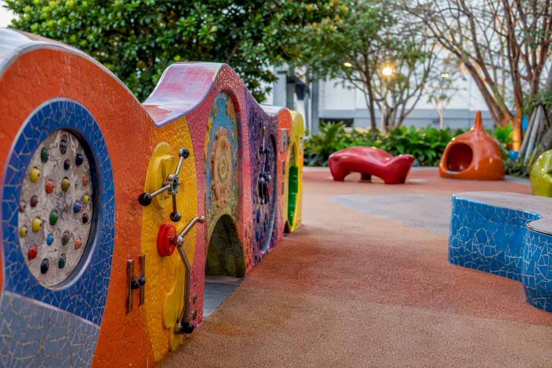 Interactive tactile public art installation detail