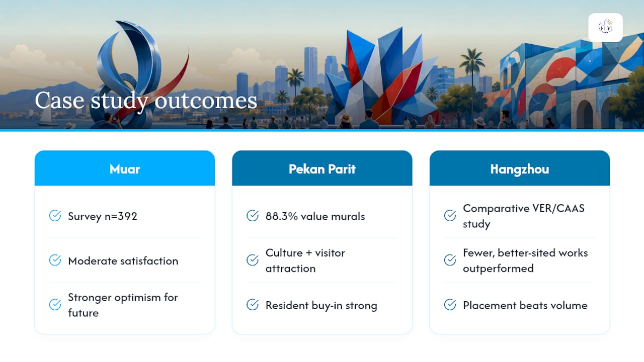 Survey comparison of public art tourism projects