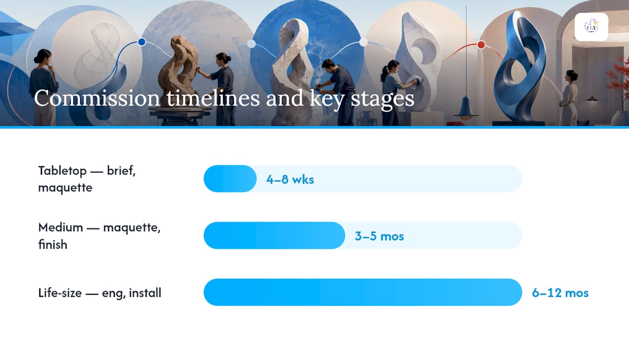 Timeline of bespoke sculpture commissioning durations
