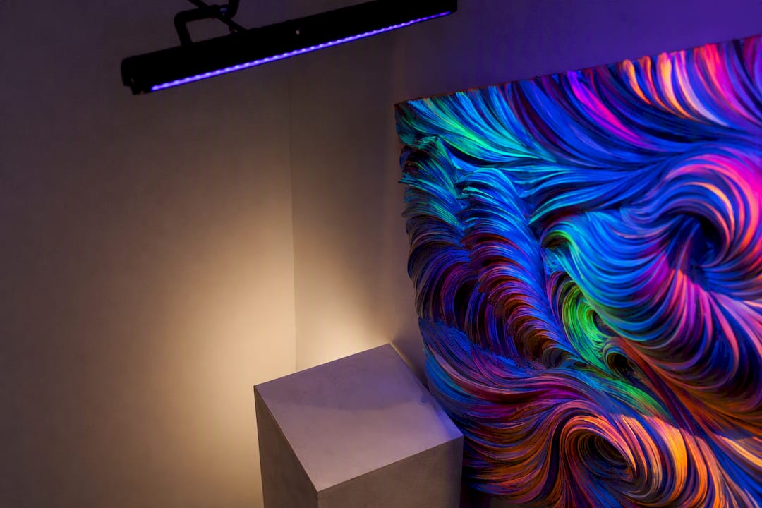 Layered lighting on UV artwork