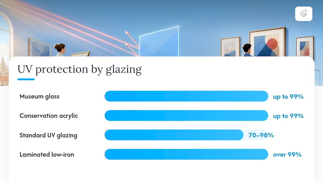 Museum Glass, Conservation Acrylic, and Where Each Wins — overview diagram